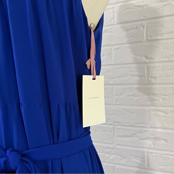 NWT Alex Marie Cobalt Blue Maxi Dress Size 6 - Picture 15 of 16